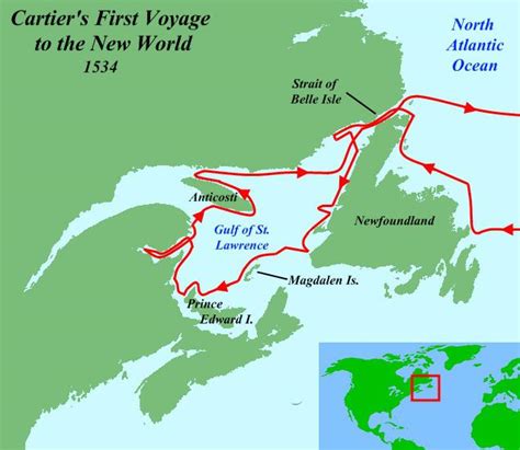 jacques cartier first voyage 1534.